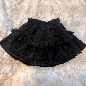 Black Aerie Rock N Ruffle Mini Skirt